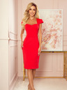 numoco Midikleid mit schönem Ausschnitt - Red Numoco