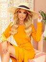 numoco Kleid mit breitem Gürtel - Senf Numoco