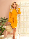 numoco Kleid mit breitem Gürtel - Senf Numoco
