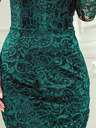 numoco Kleid mit Spitzenausschnitt - grün Numoco