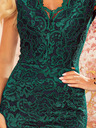 numoco Kleid mit Spitzenausschnitt - grün Numoco