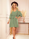 numoco MARINA Kleid mit Ausschnitt - Olive Numoco