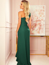 numoco Langes One-Shoulder-Kleid - Dunkelgrün Numoco