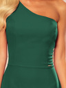 numoco Langes One-Shoulder-Kleid - Dunkelgrün Numoco