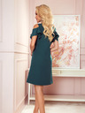numoco Schmeichelhaftes schulterfreies Rüschenkleid - grün Numoco