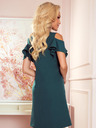 numoco Schmeichelhaftes schulterfreies Rüschenkleid - grün Numoco