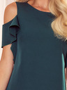 numoco Schmeichelhaftes schulterfreies Rüschenkleid - grün Numoco