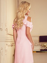 numoco Schmeichelhaftes Kleid mit geraffter Schulter - pastellrosa Numoco