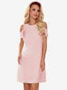 numoco Schmeichelhaftes Kleid mit geraffter Schulter - pastellrosa Numoco