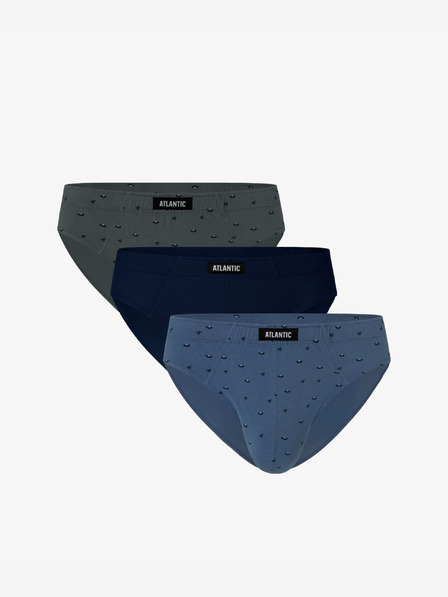 Atlantic ATLANTIC 3-PACK Sport-Slips für Männer - Graphit, Marineblau, Denim
