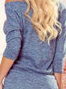 numoco Sportliches Kleid aus Pulloverstoff - blau meliert Numoco