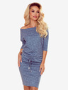 numoco Sportliches Kleid aus Pulloverstoff - blau meliert Numoco