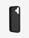 DKNY DKNY PU Leder Repeat Pattern Tonal Stripe Back Cover für iPhone 16 Schwarz