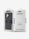 DKNY DKNY PU Leder Repeat Pattern Tonal Stripe Back Cover für iPhone 16 Schwarz