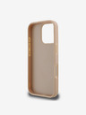DKNY DKNY PU Leder Karomuster und Streifen Back Cover für iPhone 16 Pro Pink
