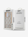 DKNY DKNY PU Leder Karomuster und Streifen Back Cover für iPhone 16 Pro Pink