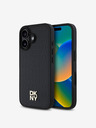 DKNY DKNY PU Leder Repeat Pattern Stack Logo MagSafe Back Cover für iPhone 16 Schwarz