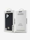DKNY DKNY PU Leder Repeat Pattern Stack Logo MagSafe Back Cover für iPhone 16 Schwarz