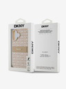 DKNY DKNY PU Leder Repeat Pattern Tonal Stripe Back Cover für iPhone 16 Plus Pink