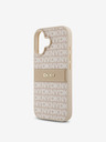 DKNY DKNY PU Leder Repeat Pattern Tonal Stripe Schutzhülle für iPhone 16 Pink
