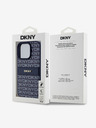DKNY DKNY PU Leder Repeat Pattern Tonal Stripe Back Cover für iPhone 16 Pro Max Blau