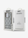 DKNY DKNY PU Leder Karomuster und Streifen Rückseitenschutz für iPhone 16 Pro Max Beige