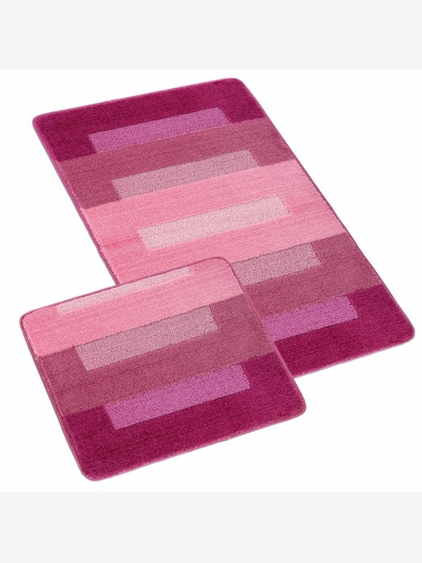 Bellatex Badezimmer- und Toilettenvorleger Parkett rosa Bellatex
