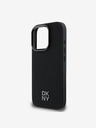 DKNY DKNY PU Leder Stack Logo Magsafe Schutzhülle für iPhone 16 Pro Max Schwarz