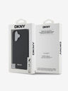 DKNY DKNY PU Leder Silber Metall Logo Magsafe Rückseite für iPhone 16 Plus Schwarz