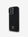 DKNY DKNY PU Leder Stack Logo Magsafe Back Cover für iPhone 16 Pro Max Schwarz