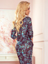 numoco Kleid mit Taschen - blaue Blätter Numoco JOLA