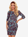 numoco Kleid mit Taschen - blaue Blätter Numoco JOLA