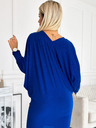 numoco Batwing Kleid - blau mit Glitzer Numoco