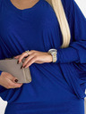 numoco Batwing Kleid - blau mit Glitzer Numoco