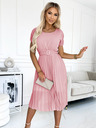 numoco Plissiertes Midikleid mit breitem Gürtel - schmutziges Pink Numoco MIA