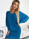 numoco Batwing Kleid - navy mit Glitzer Numoco