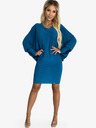 numoco Batwing Kleid - navy mit Glitzer Numoco