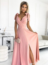 numoco Langes Kleid mit Dekolleté und Schulterbändern - schmutzigrosa Numoco ELENA
