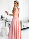 numoco Langes Kleid mit Dekolleté und Schulterbändern - schmutzigrosa Numoco ELENA