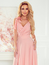 numoco Langes Kleid mit Dekolleté und Schulterbändern - schmutzigrosa Numoco ELENA