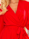 numoco Damen Kleid mit Halsausschnitt - Rot Numoco BINDY