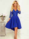 numoco Exklusives Kleid mit Spitze - blau Numoco NICOLLE