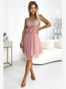 numoco Damenkleid mit Guipure und feinem Tüll - puderrosa Numoco CATERINA