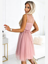numoco Damenkleid mit Guipure und feinem Tüll - puderrosa Numoco CATERINA