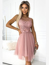 numoco Damenkleid mit Guipure und feinem Tüll - puderrosa Numoco CATERINA