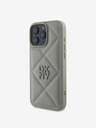 DKNY DKNY PU Leder Gestepptes Stack Logo Rückseite für iPhone 16 Pro Max Grau