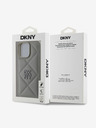 DKNY DKNY PU Leder Gestepptes Stack Logo Rückseite für iPhone 16 Pro Max Grau