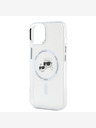 Karl Lagerfeld Karl Lagerfeld IML K&CH Heads Metallrahmen MagSafe Back Cover für iPhone 13 Transparent