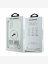 Karl Lagerfeld Karl Lagerfeld Liquid Glitter Karl und Choupette Heads MagSafe Back Cover für iPhone 16 Transparent
