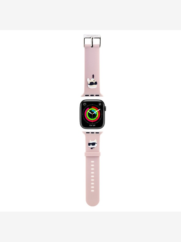 Karl Lagerfeld Karl Lagerfeld Karl und Choupette Head NFT-Armband für Apple Watch 42/44/45/46/49 Pink